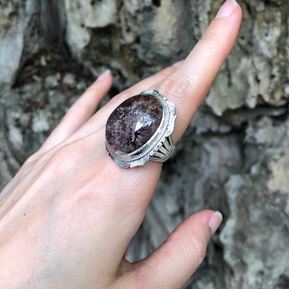 Phantom quartz (Garden quartz) Ring Size 6 - Picture 2 of 8